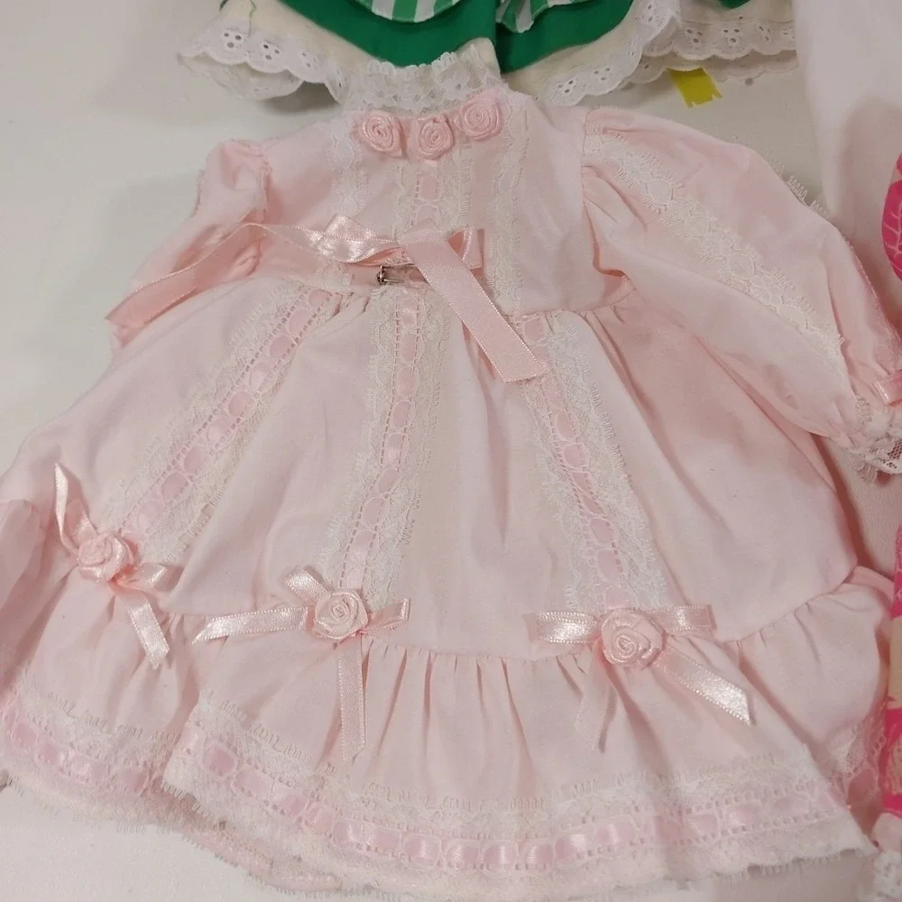 Vtg Lot Doll Clothes Accesories Irish Hawaiian Christening Duck Shoes Headband‎